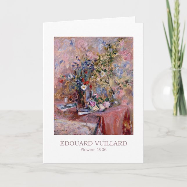 Carte Fleurs 1906 par Edouard Vuillard Joyeux anniversai (Devant)