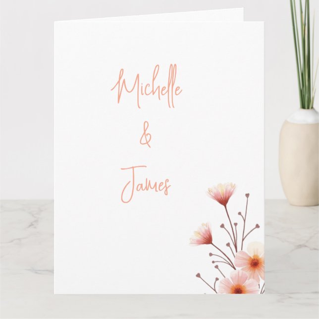 Carte Fleurs à l'aquarelle Professionnel Tendance (Devant)