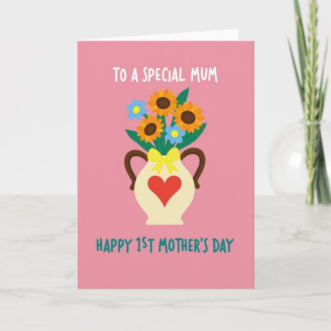 Carte Fleurs à pois Mums (Devant)