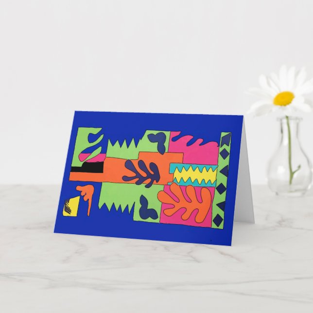 Carte Fleurs Abstraites, style Matisse (Petite plante)