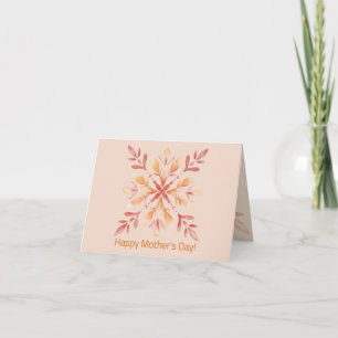Carte Fleurs aquarelles abstraites chic pour la fête des