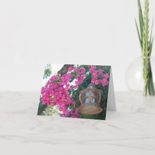 Carte Fleurs avec la lampe