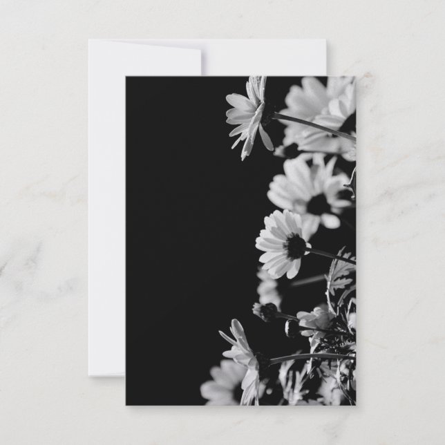 Carte Fleurs B&W (Devant)