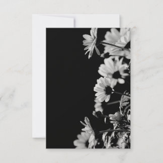 Carte Fleurs B&W