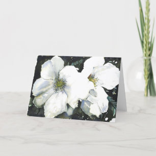 Carte Fleurs blanches