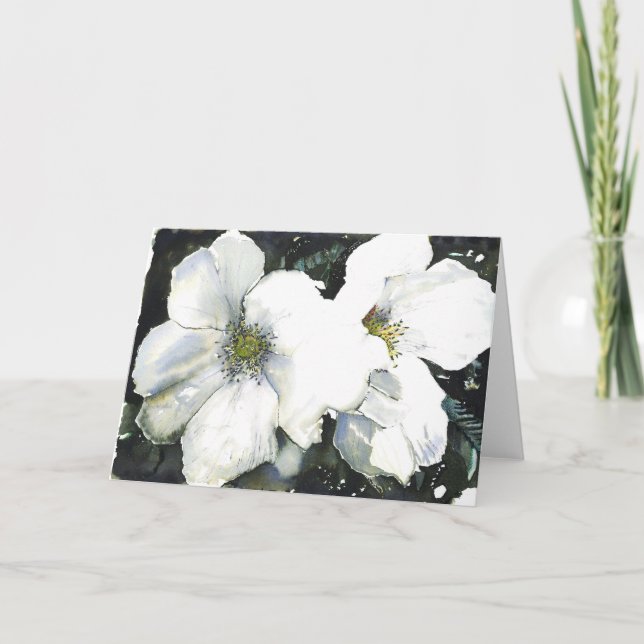 Carte Fleurs blanches (Devant)