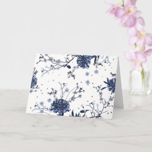Carte Fleurs bleues