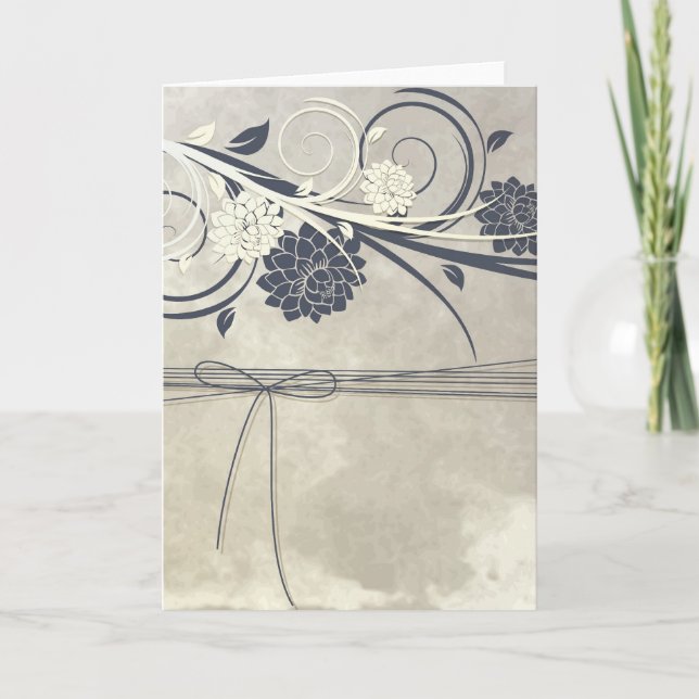 Carte Fleurs Bleues (Devant)