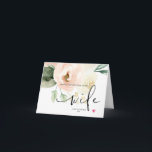 Carte Fleurs Blush Joyeux Premier Anniversaire En Tant Q<br><div class="desc">Cette carte joyeux anniversaire en tant que ma femme est une façon amusante de célébrer l'anniversaire de votre nouvelle épouse !</div>
