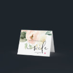 Carte Fleurs Blush Joyeux Premier Anniversaire En Tant Q<br><div class="desc">Cette carte joyeux anniversaire en tant que ma femme est une façon amusante de célébrer l'anniversaire de votre nouvelle épouse !</div>