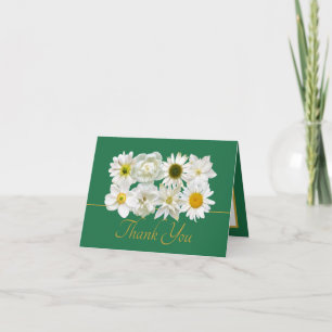 Carte Fleurs Botaniques Blanches Modernes Remerciement É