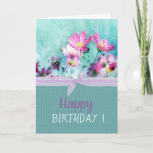 Carte Fleurs Chic Bow Meadow Anniversaire