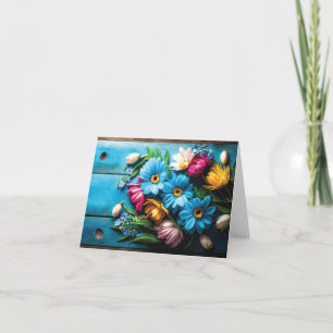 Carte Fleurs colorées