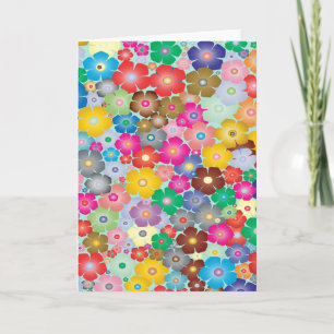 Carte Fleurs colorées