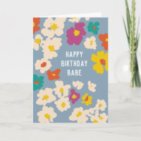 Fleurs Colorées Bébé à Tout Âge Anniversaire