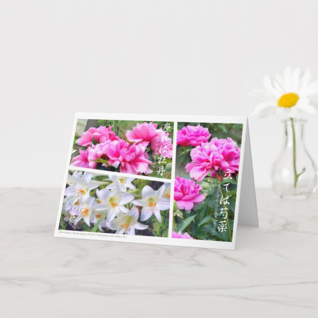 Carte Fleurs comparées à de belles femmes (Petite plante)