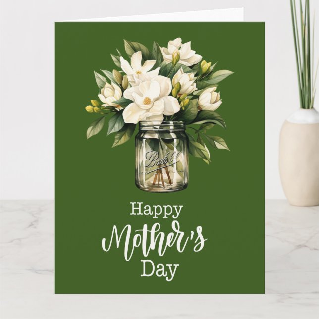 Carte "Fleurs d'affection : Gardenia blanc pour la fête  (Devant)