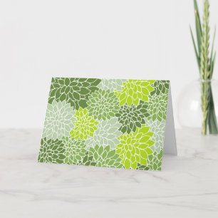 Carte Fleurs Dahlia, Motif De Fleurs, Dahlia Verte