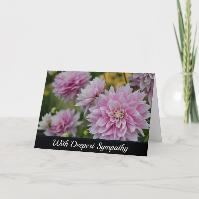 Carte Fleurs Dahlia rose au Jardin RHS Sympathie Wisley (Devant)