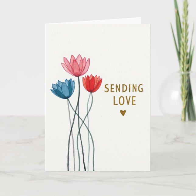 Carte Fleurs d'Amour (Devant)