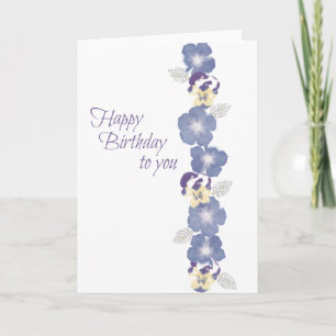 Carte Fleurs d'anniversaire