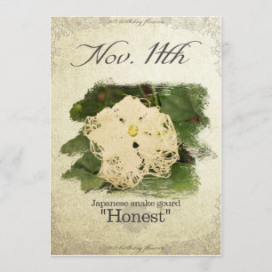 Carte Fleurs d'anniversaire le 11 novembre "Gourde de se