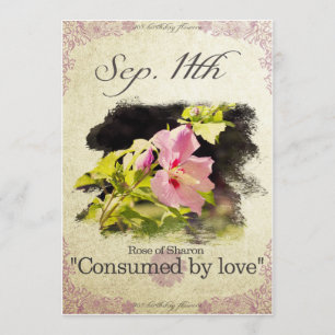 Carte Fleurs d'anniversaire le 11 septembre "Rose de Sha