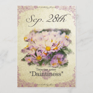 Carte Fleurs d'anniversaire le 28 septembre "Pâques Tata