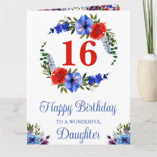 Carte Fleurs d'anniversaire lumineuses d'été à l'aquarel