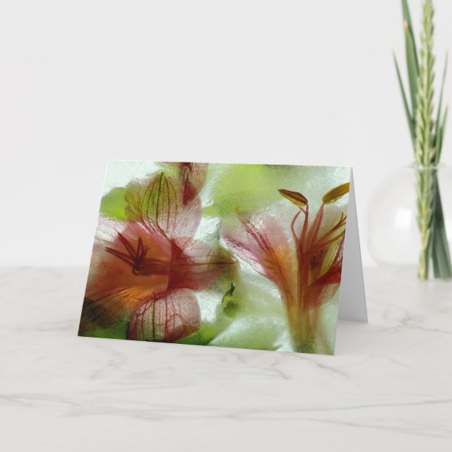 Carte Fleurs dans la glace (Devant)