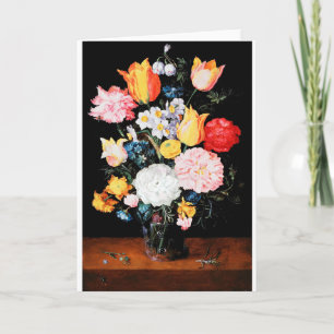 Carte Fleurs dans un navire en verre, Jan Brueghel le pl