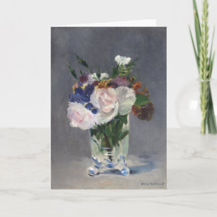 Carte Fleurs dans un vase de cristal Édouard Manet