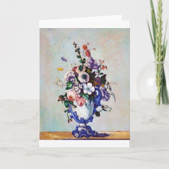 Carte Fleurs dans un Vase Rococo, Paul Cezanne (Devant)