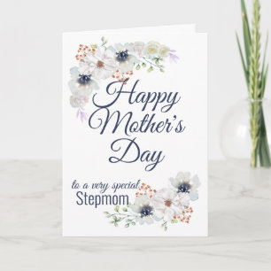 Carte Fleurs d'aquarelle Fête des mères de StepMom