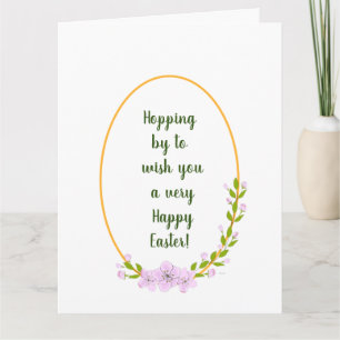 Carte Fleurs d'arbre de pommier minimaliste vacances Pâq