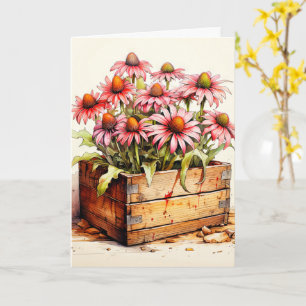 Carte Fleurs d'aster colorées en floraison