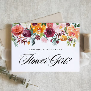 Carte Fleurs d'automne Vous serez ma demoiselle d'honneu