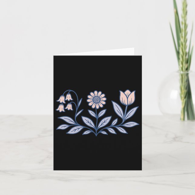 Carte Fleurs de Boho subtiles anti-Trump (Devant)