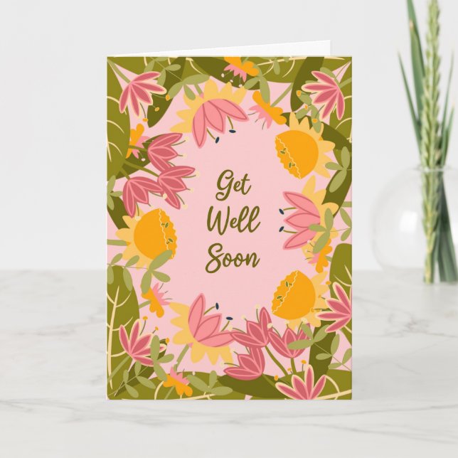 Carte Fleurs de Bon Rétablissement (Devant)