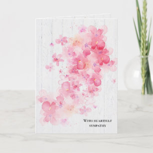 Carte fleurs de cerisiers roses sympathie