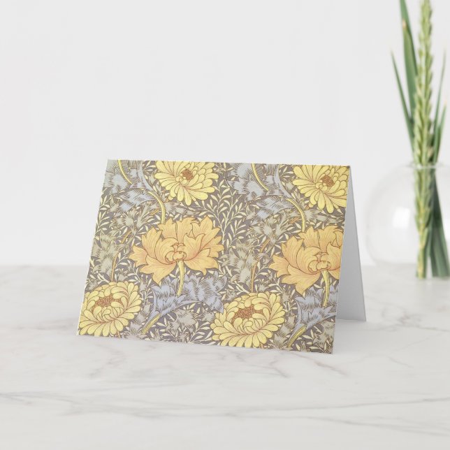 Carte Fleurs de chrysanthème de William Morris (Devant)