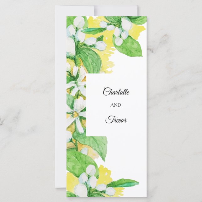 Carte Fleurs de citronnier, aquarelle (Devant)