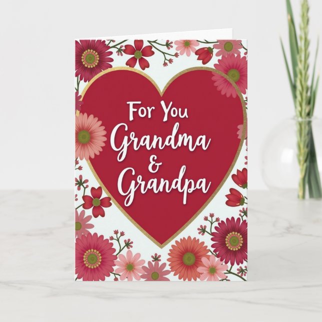Carte Fleurs de Cœur Pour Vous (Devant)