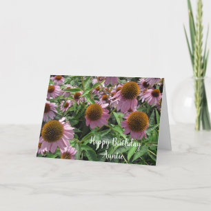 Carte Fleurs de cône Echinacea personnalisées Joyeux ann