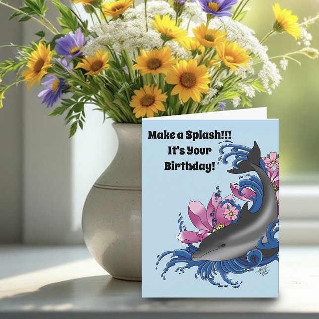 Carte Fleurs de dauphin Lotus Fleurs de cerisiers (Créateur téléchargé)