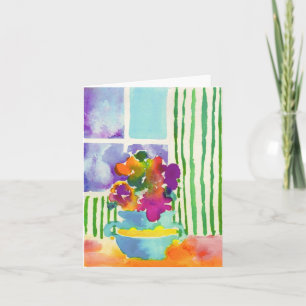 Carte Fleurs de fenêtre par Jessie Abrams, âge 11