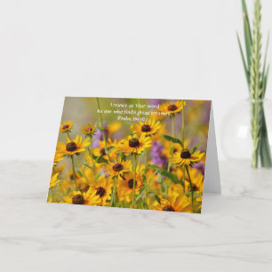 Carte Fleurs de Foi Joyeuses Fleurs Jaunes