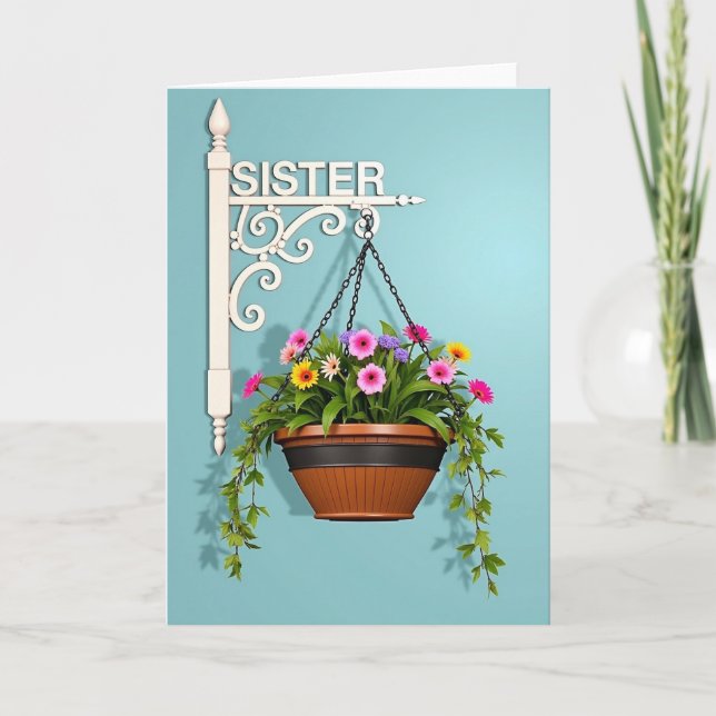 Carte Fleurs de la journée des sœurs adorables (Devant)