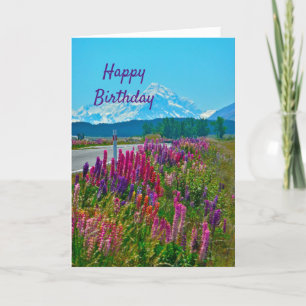 Carte Fleurs de la route Anniversaire
