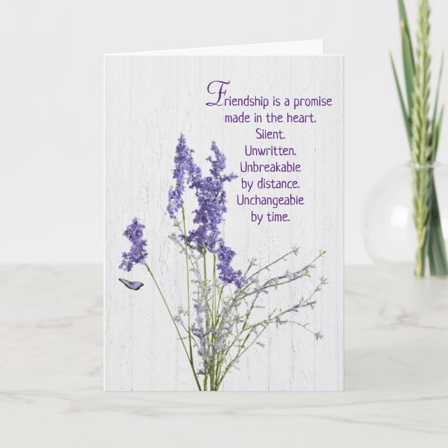 Carte Fleurs de lavande pour l'amitié (Devant)